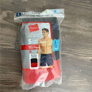 Hanes Ultimate Boxer Briefs - Red and Black